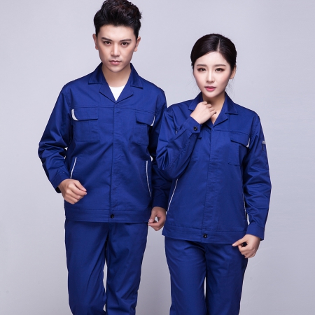 藍(lán)色拼白揚(yáng)州工作服AC04-3-YZ